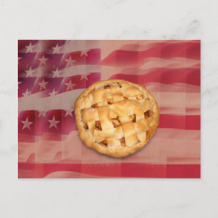 Cartão Postal Pizza de maçã americana