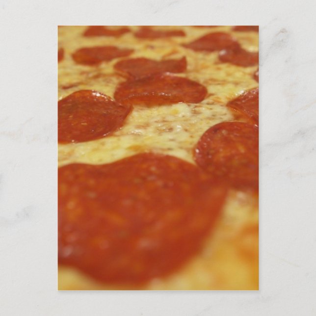 Cartão Postal pizza de pepperoni (Frente)