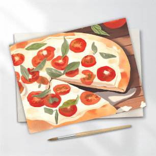 Cartão Postal Pizza Gourmet   Tomate e Verduras