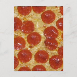 Cartão Postal pizza grande de pepperoni
