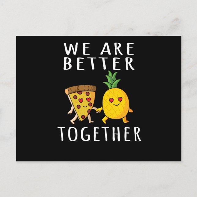 Cartão Postal Pizza Hawaii Pineapple Pizza Comida (Frente)