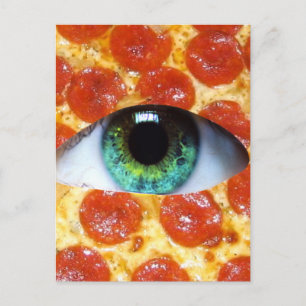 Cartão Postal Pizza Illuminati