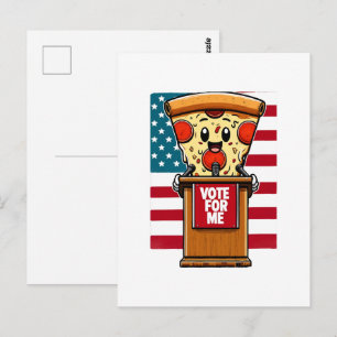 Cartão Postal pizza patriótica vote em mim