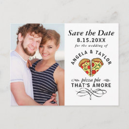 Cartão Postal Pizza Pie Amore Foto Casamento Salvar Data