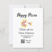 Pizza restaurante café pizzeria digitalização pedi