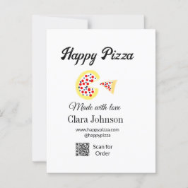 Cartão Postal Pizza restaurante café pizzeria digitalização pedi