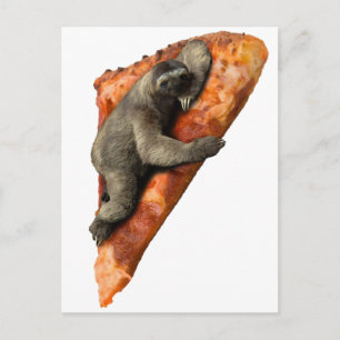 Cartão Postal Pizza Sloth
