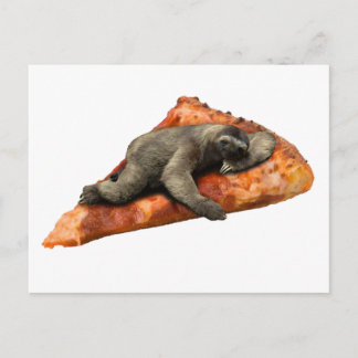 Cartão Postal Pizza Sloth