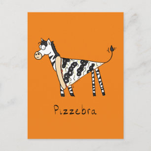 Cartão Postal Pizzebra Pizza Zebra
