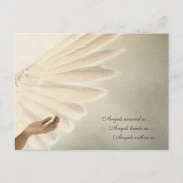 Cartão Postal Placa Angels Wings - Design de Modelo de Pedido Pe