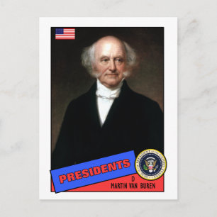 Cartão Postal Placa Baseball Martin Van Buren