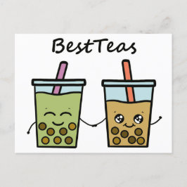 Cartão Postal Placa "Best Teas" - Uma mistura perfeita de beleza