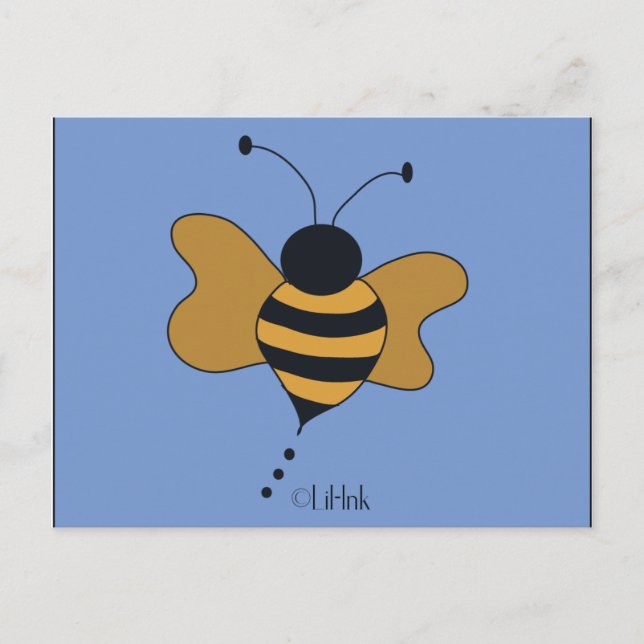 Cartão Postal Placa Bumblebee (Frente)
