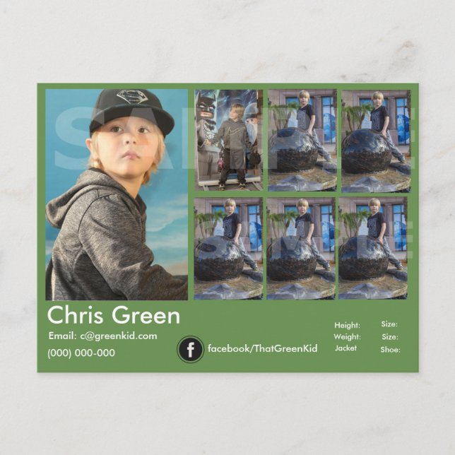 Cartão Postal Placa Comp de Captura de Cabeçalho do Modelo de At (Frente)