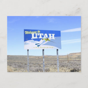 Cartão Postal Placa da Linha do Estado de Utah