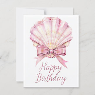 Cartão Postal Placa de Aniversário de Aquarela Elegante com Esca