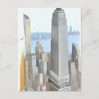 Cartão Postal Placa de Arte de Desenho Nova Iorque