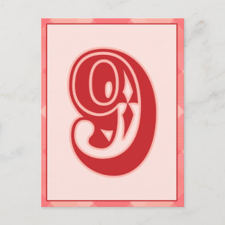 Cartão Postal Placa de banner de tipografia com número de Xadrez