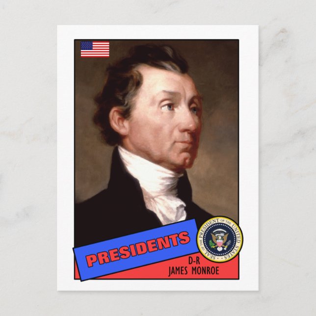 Cartão Postal Placa de Baseball James Monroe (Frente)