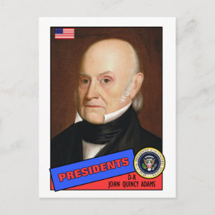 Cartão Postal Placa de Baseball John Quincy Adams