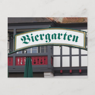 Cartão Postal Placa de Biergarten, Alemanha