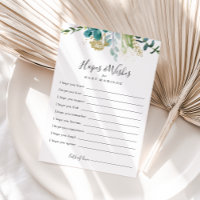 Placa de desejos e desejos do Chá de fraldas Verde