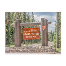 Placa de Entrada do Parque Nacional Grand Teton