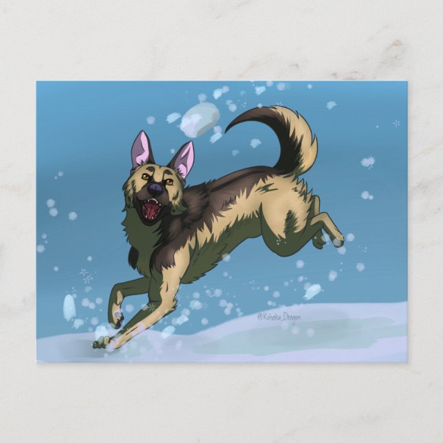 Cartão Postal Placa de Jogos para Neve (Frente)