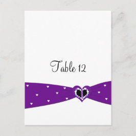 Cartão Postal Placa de Mesa de Fita Roxa