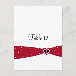 Cartão Postal Placa de Mesa de fita vermelha
