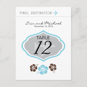 Cartão Postal Placa de Mesa Hibiscus