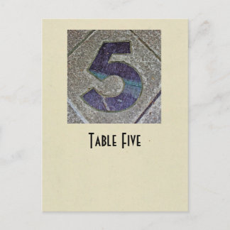 Cartão Postal placa de mesa n.o 5