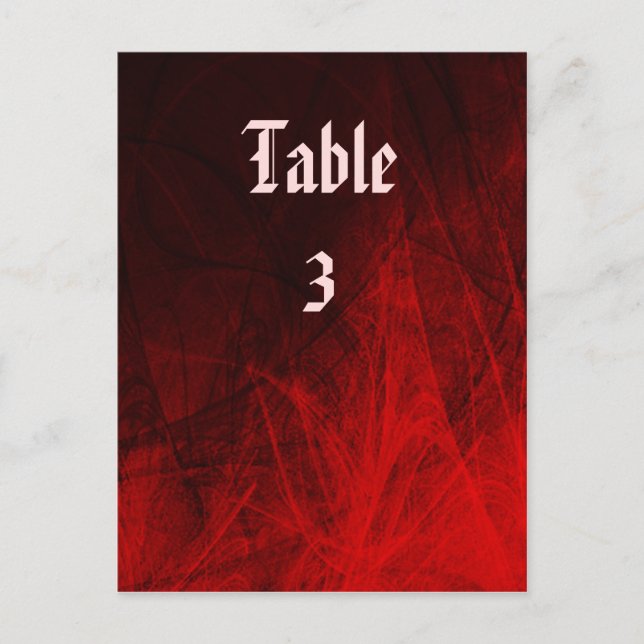 Cartão Postal Placa de Mesa Rosa gótica (Frente)