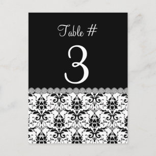 Cartão Postal Placa de Número da Tabela de Casamentos tema damas