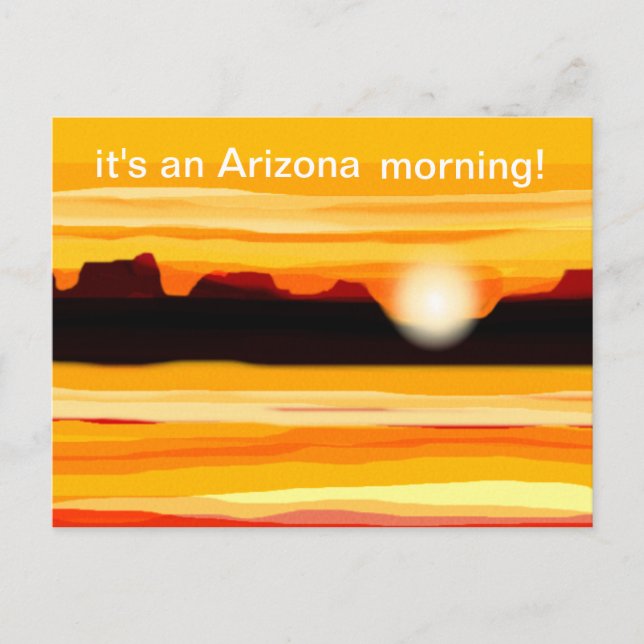 Cartão Postal placa de posta de arizona (Frente)