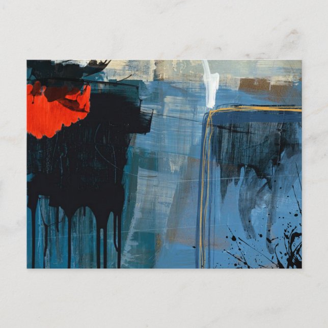 Cartão Postal placa de posto abstrato (Frente)