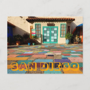 Cartão Postal Placa de Posto Colorida Artist Village San Diego