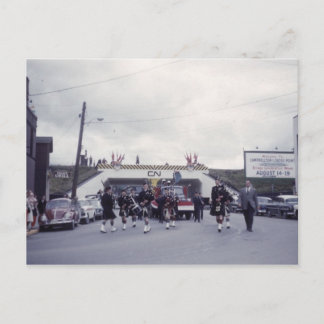 Cartão Postal Placa de Posto de Banda de tubulação