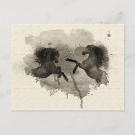 Cartão Postal Placa de Posto de Criação de Cavalos de Água