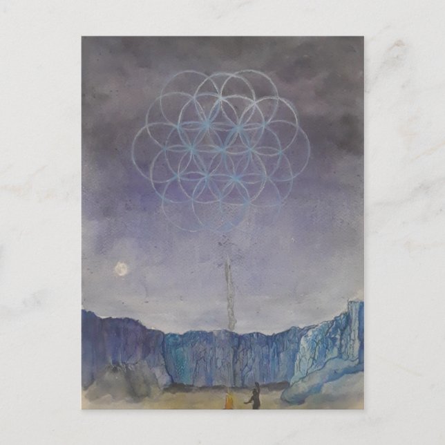 Cartão Postal Placa de Posto de Dança Sagrada (Frente)