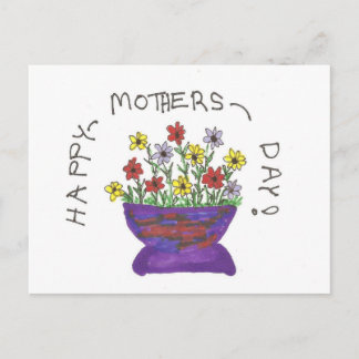 Cartão Postal Placa de Posto de Dia de as mães Feliz