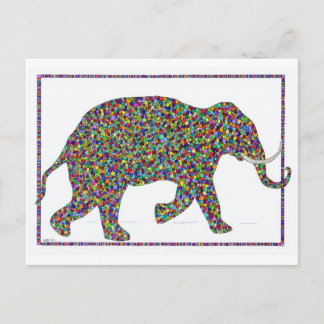 Cartão Postal Placa de Posto de Elefante que funciona com ponto 