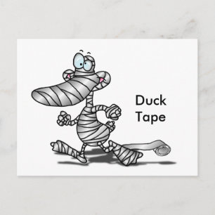 Cartão Postal Placa de Posto de Fita Duck