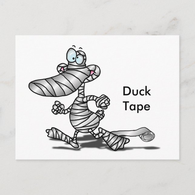 Cartão Postal Placa de Posto de Fita Duck (Frente)
