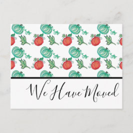 Cartão Postal Placa de Posto de Pumpkin de Quebra de Aquarela