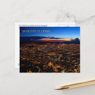 Cartão Postal Placa de Posto do Bogotá Colombia