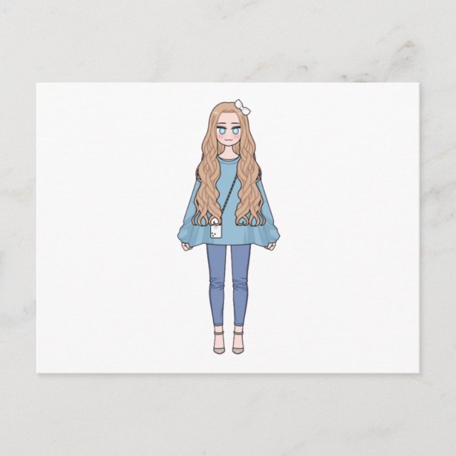 Cartão Postal Placa de Posto Doll (Frente)