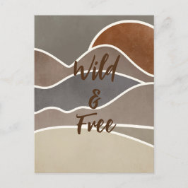 Cartão Postal Placa de Posto estética Boho 016