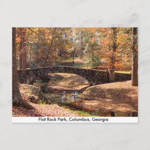 Cartão Postal Placa de Posto Flat Rock Park Columbus Georgia