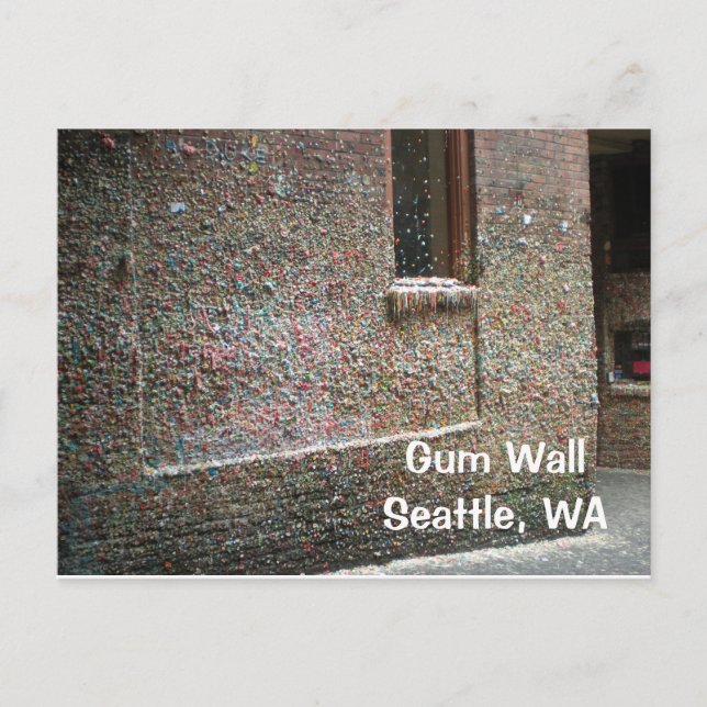 Cartão Postal Placa de Posto Gum Wall (Frente)